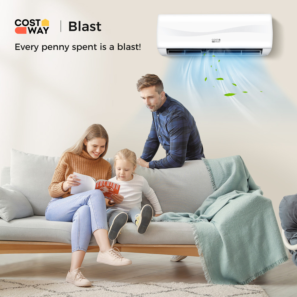 24000 BTU 18.5 Mini Split AC & Heater, Blast Series Ductless Air Conditioner Heat Pump, Quiet Indoor & Outdoor Units