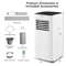 9000 BTU Portable Air Conditioner with Dehumidifier & 24H Timer, Quiet Room AC Unit for Bedroom, Office