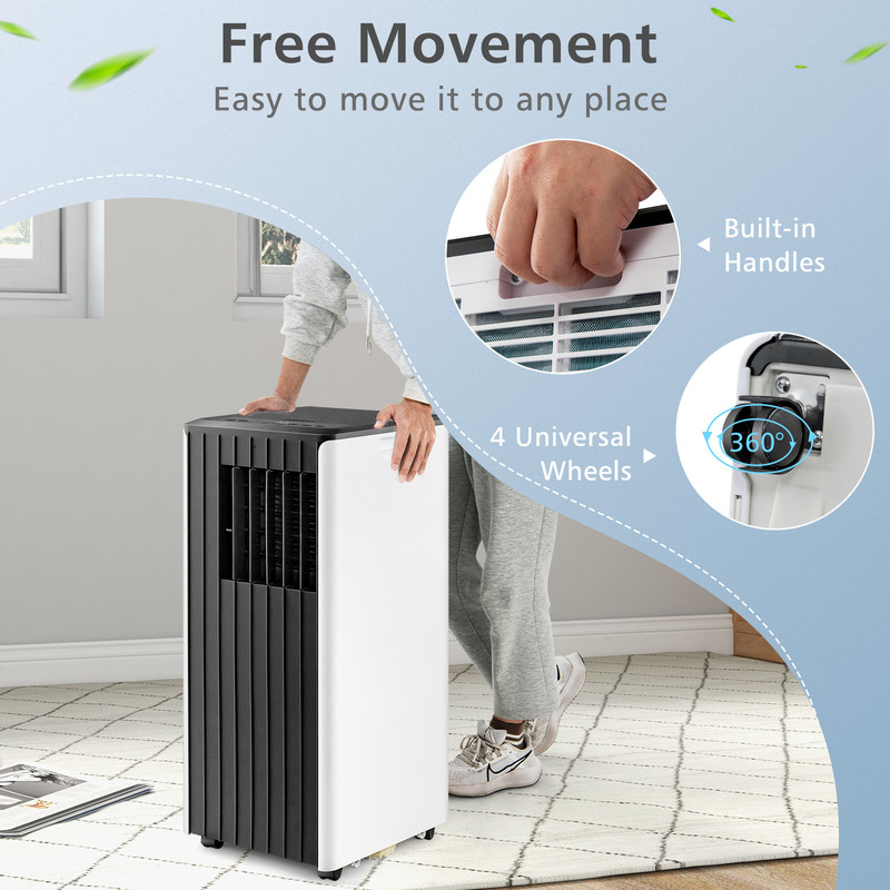 8000 BTU Portable Air Conditioner with Cool Humidifier & Sleep Mode, AC Unit for Rooms Up to 250 Sq.Ft with Remote
