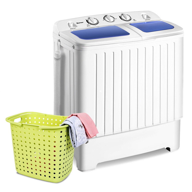 Compact Twin Tub Washing Machine For Home Use Portable Washer  Dryer With Separate Spin Tub Ideal F 2