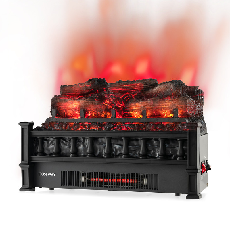 Electric Fireplace Heater With Realistic Pinewood Ember Bed Infrared Log Insert For Home Living Roo 7