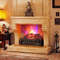 Infrared Electric Fireplace Heater With Remote Control And Realistic Pinewood Ember Bed 5 Flame Col 6