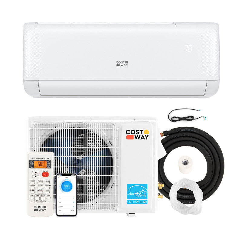 Airtural BTU Ductless Mini Split AC And Heater Inverter System Energy Star Certified WiFi Enabled 0