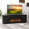 Fireplace TV Stand For TVs With Storage Cabinets Adjustable Shelves  Electric Heater Insert Modern  1