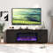 Fireplace TV Stand For TVs With Storage Cabinets Adjustable Shelves  Electric Heater Insert Modern  3
