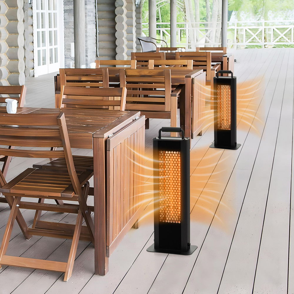 IP65 Waterproof Aluminum Heater With DoubleSided Heating Quiet Infrared Patio Heater With Overheat  1