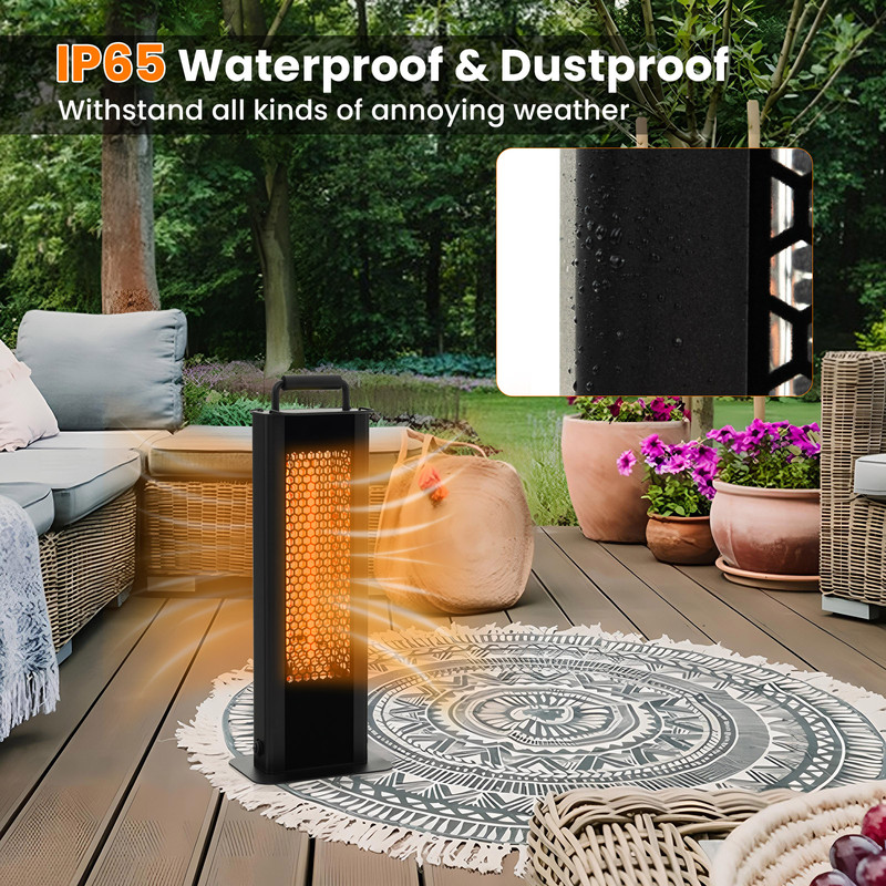 IP65 Waterproof Aluminum Heater With DoubleSided Heating Quiet Infrared Patio Heater With Overheat  2