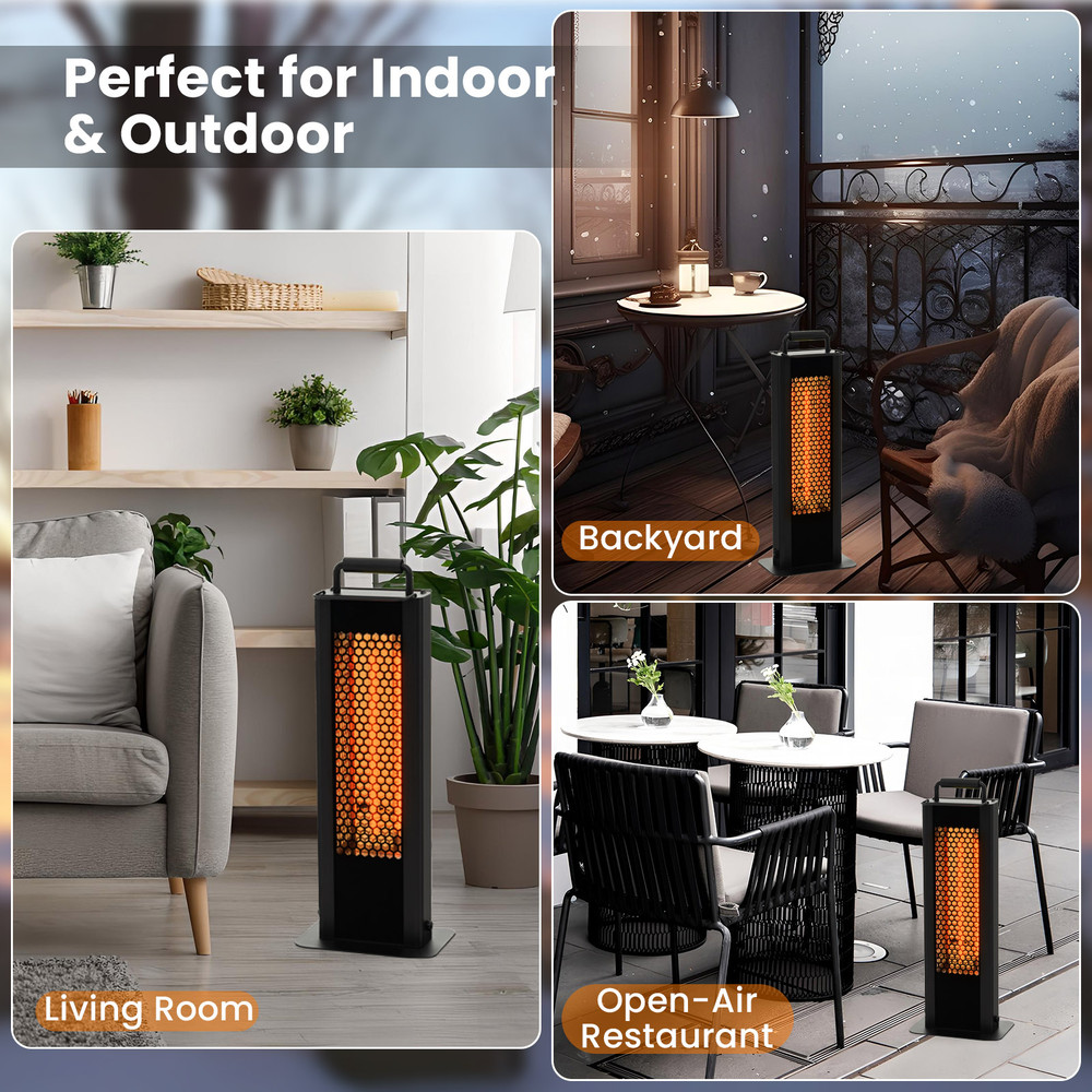 IP65 Waterproof Aluminum Heater With DoubleSided Heating Quiet Infrared Patio Heater With Overheat  3