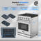 Natural Gas Range With Burners Cooktop Freestanding Oven With Convection Storage Drawer 6