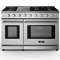 Professional Freestanding Natural Gas Range With 7Burner Cooktop And Double Ovens Dual Fuel Infrare 0