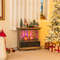 Electric Freestanding Fireplace With Remote 3Sided Flame Heater With Timer Adjustable Thermostat W 1