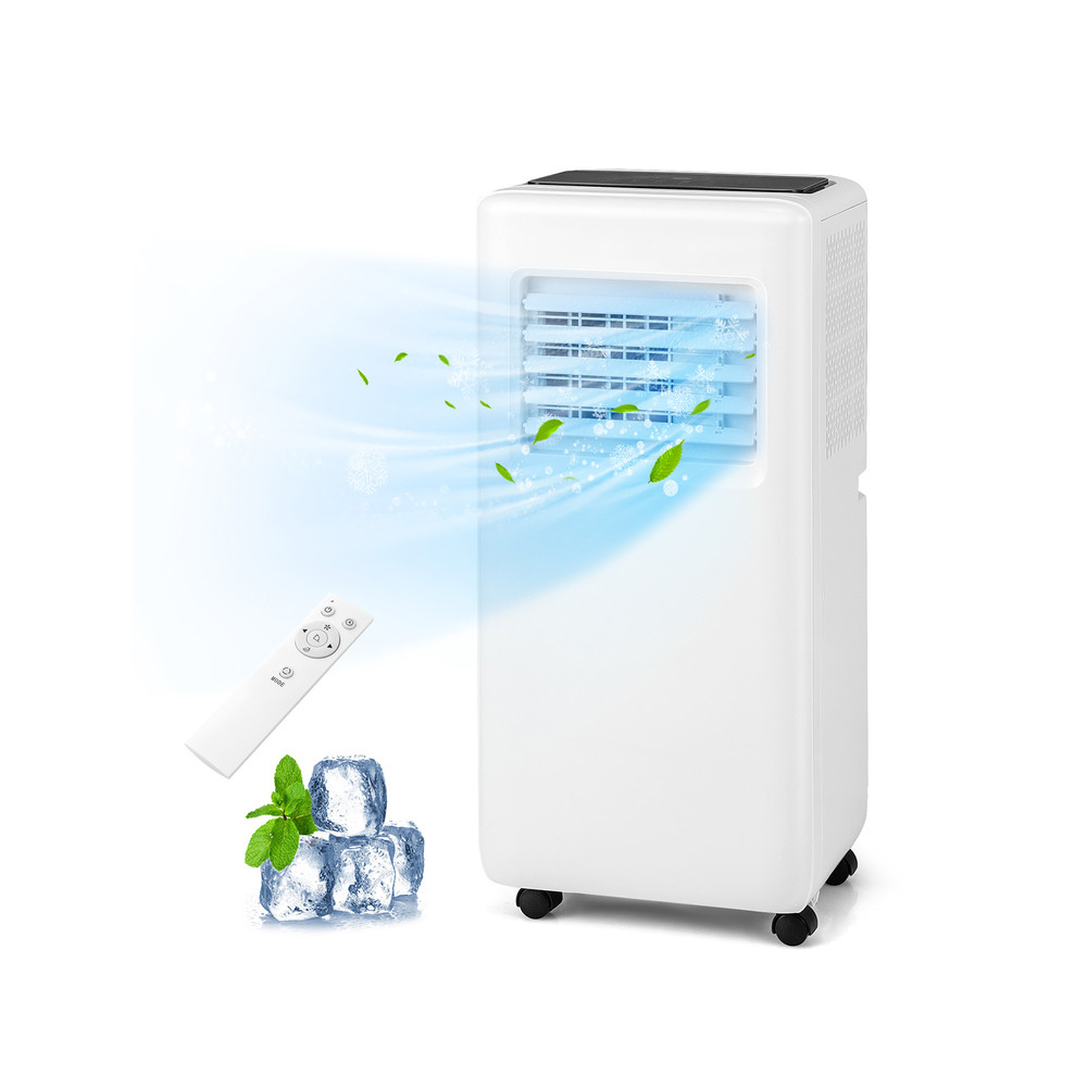 3-in-1 8000 BTU Portable Air Conditioner with Remote Control – Fan & Dehumidifier for Rooms Up to 250 Sq.Ft