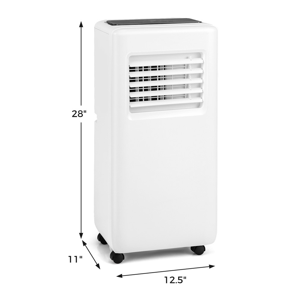 3-in-1 8000 BTU Portable Air Conditioner with Remote Control – Fan & Dehumidifier for Rooms Up to 250 Sq.Ft