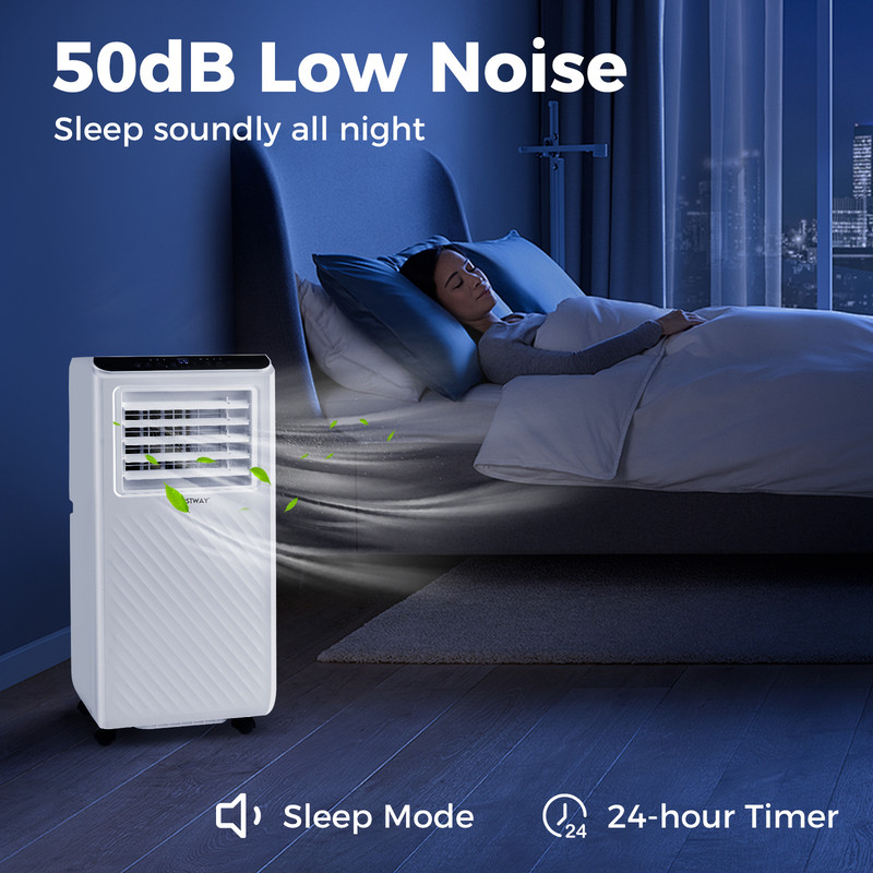 8,000/10,000 BTU Portable Air Conditioner – 3-in-1 Floor AC Unit with Fan & Dehumidifier for Rooms Up to 250 Sq.Ft