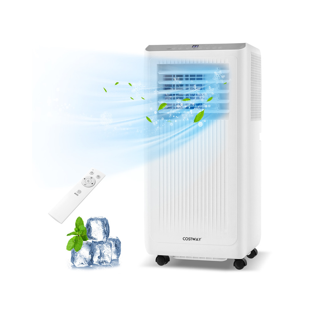 8000/10000 BTU Portable Air Conditioner – 3-in-1 AC Unit with Fan & Dehumidifier for Rooms up to 350 Sq.Ft
