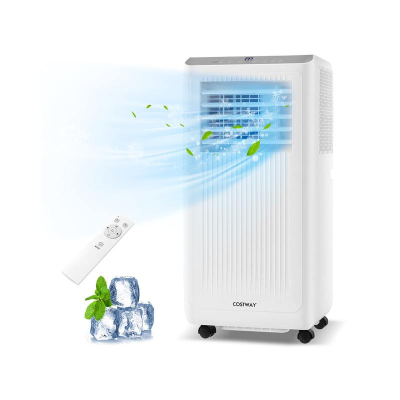 8000/10000 BTU Portable Air Conditioner – 3-in-1 AC Unit with Fan & Dehumidifier for Rooms up to 350 Sq.Ft