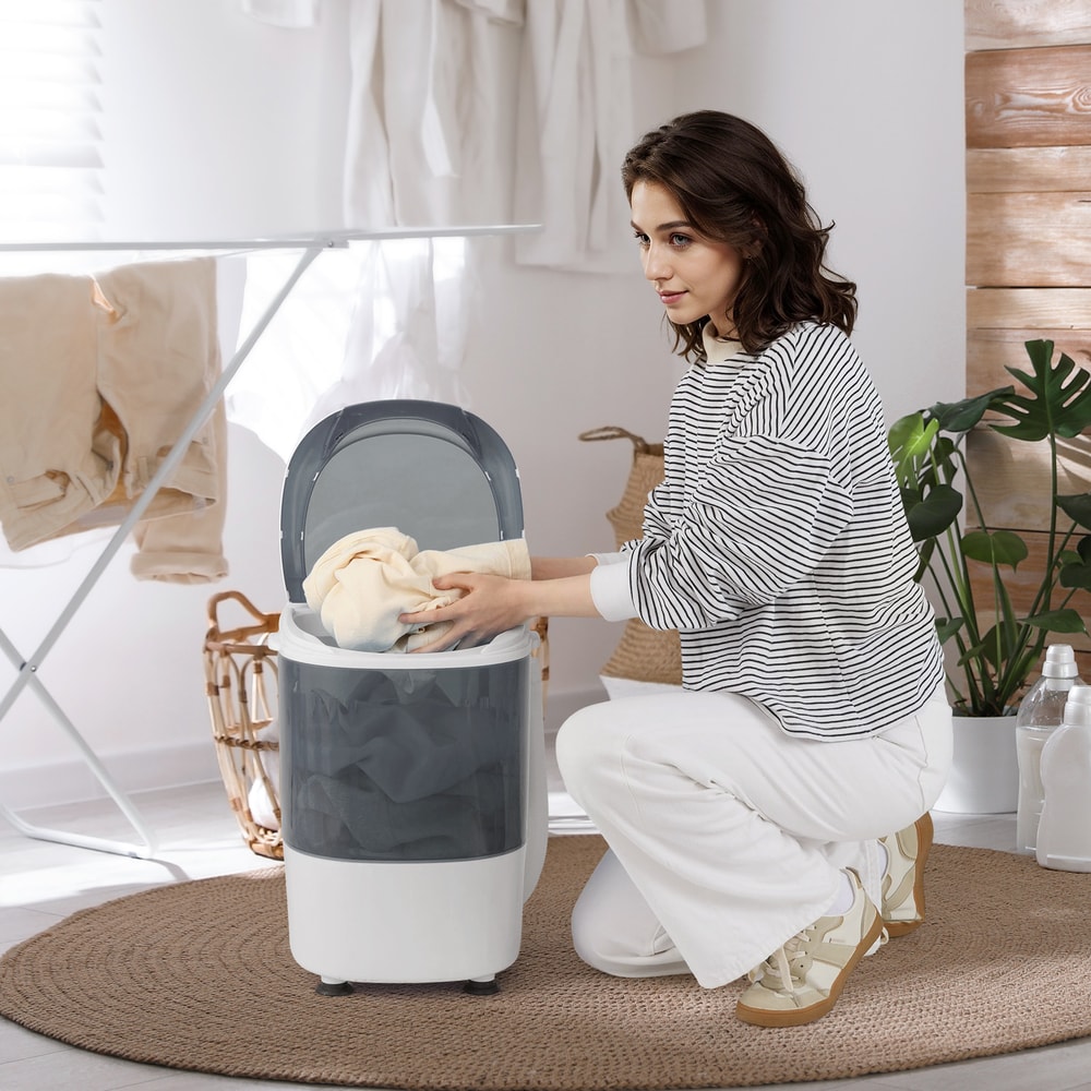 Portable Mini Washing Machine – Semi-Automatic Washer & Spinner Combo with Single Tub for Compact Spaces