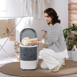 portable mini washing machine – semi-automatic washer & spinner combo with single tub for compact spaces