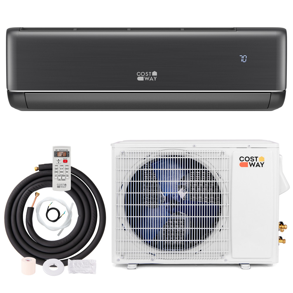 Energy Star Certified 18000 BTU 21 SEER2 Mini Split Air Conditioner and Heater – 208-230V, WiFi Enabled, Gray