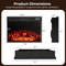 23 Inch Electric Fireplace Insert Heater, Adjustable Flame Color & 1500W Heating for 400 Sq Ft