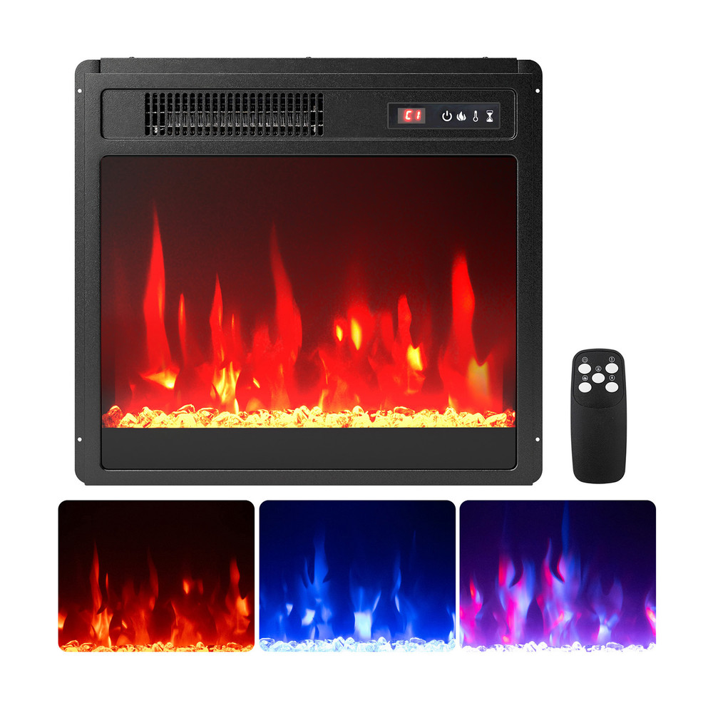 18 Inch Electric Fireplace Insert, Fireplace Heater with Overheat Protection & Remote Control