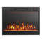 23-Inch 750W/1500W Electric Fireplace Heater with Adjustable Flame Color & Brightness – Realistic & Energy-Efficient