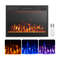 23-Inch 750W/1500W Electric Fireplace Heater with Adjustable Flame Color & Brightness – Realistic & Energy-Efficient