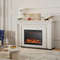 23-Inch 750W/1500W Electric Fireplace Heater with Adjustable Flame Color & Brightness – Realistic & Energy-Efficient