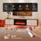 36-Inch Electric Fireplace Heater – Recessed Wall-Mounted with LED Strip Lights & Remote Control