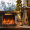 23 Inch 3-Sided Electric Fireplace Insert, 1500W Recessed Fireplace with Adjustable Flame & Remote