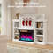 23 Inch 3-Sided Electric Fireplace Insert, 1500W Recessed Fireplace with Adjustable Flame & Remote
