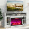 36 Inch 3-Sided 1500W Electric Fireplace with 7-Color Flame – Adjustable Heating & Realistic Ambiance