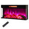 36 Inch 3-Sided 1500W Electric Fireplace with 7-Color Flame – Adjustable Heating & Realistic Ambiance