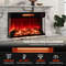 36 Inch 3-Sided 1500W Electric Fireplace with 7-Color Flame – Adjustable Heating & Realistic Ambiance