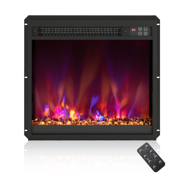 1500W Electric Fireplace Insert, 18/23/26 Inch with Remote Control for Home & Office