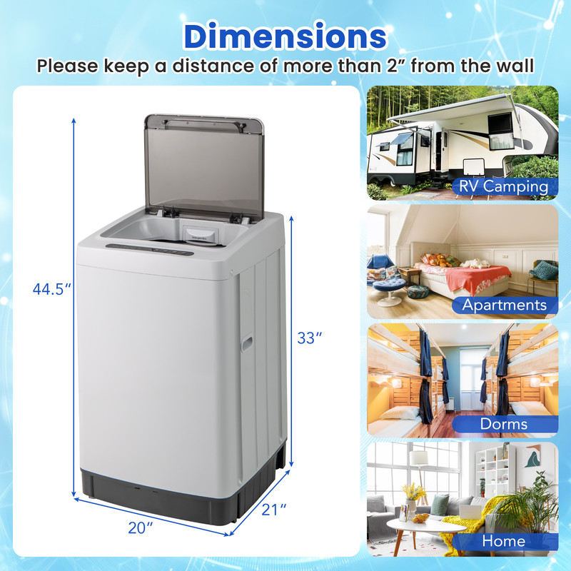Washer and Spin Combo, Full-Automatic Washing Machine for Effortless Laundry