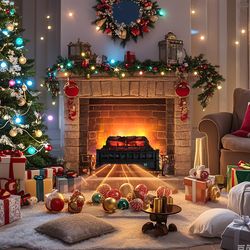 pinewood log infrared quartz heater, 23" adjustable flame electric fireplace