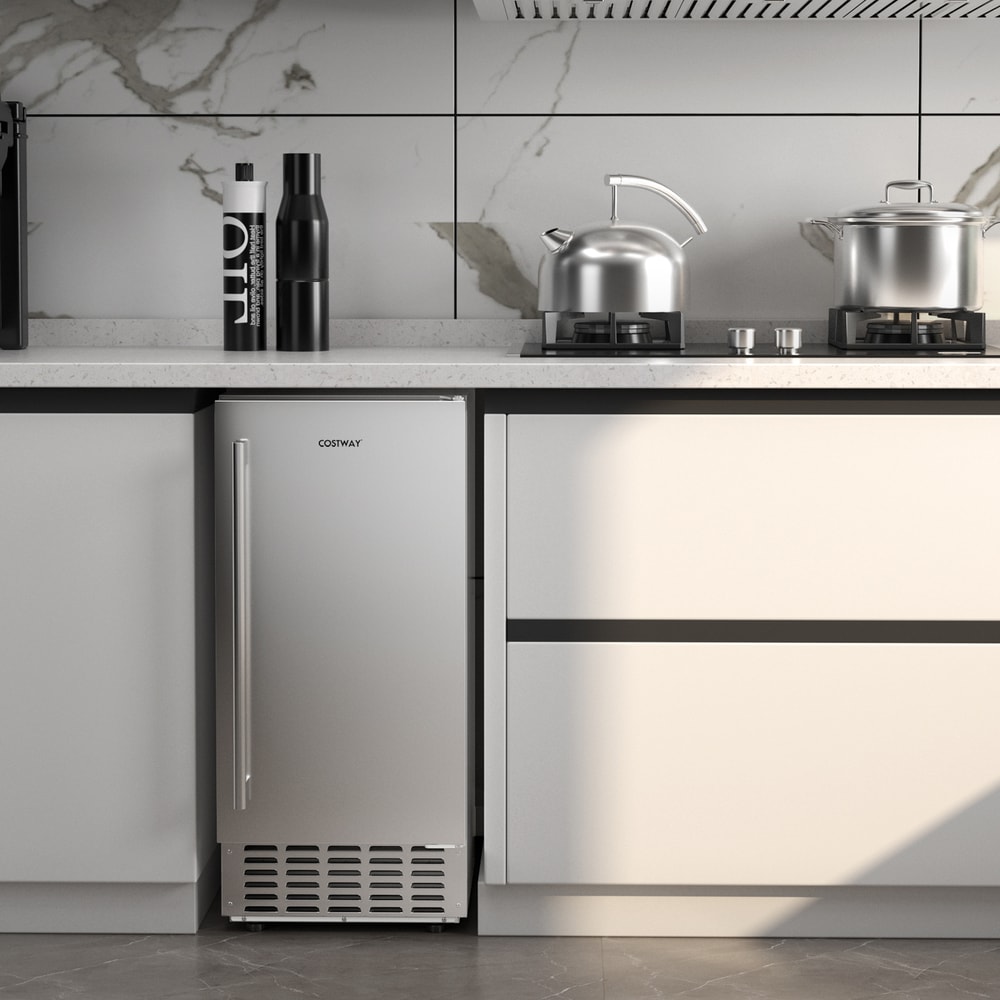 Under Counter Nugget Ice Maker, Self-Cleaning with 24H Timer & Chewable Ice