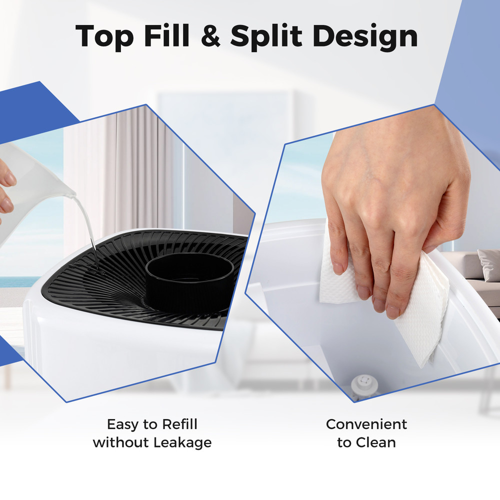 55Gal Humidifier For Large Room With 360 Nozzles  Wheels HighCapacity Cool Mist 7