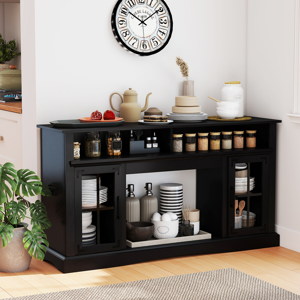 LED TV Stand with Remote Control, Adjustable Lighting & Storage for 40-65 Inch TVs