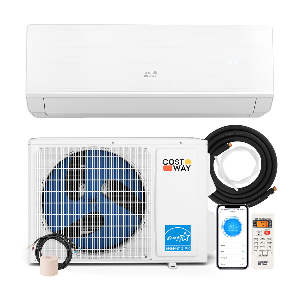 12000 BTU 24 SEER2 Ductless Mini Split AC & Heater, Energy Star Certified, WiFi Enabled
