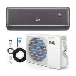 9100 btu 20.5 seer2 wifi mini split ac, 115v, alexa-compatible, energy-efficient cooling