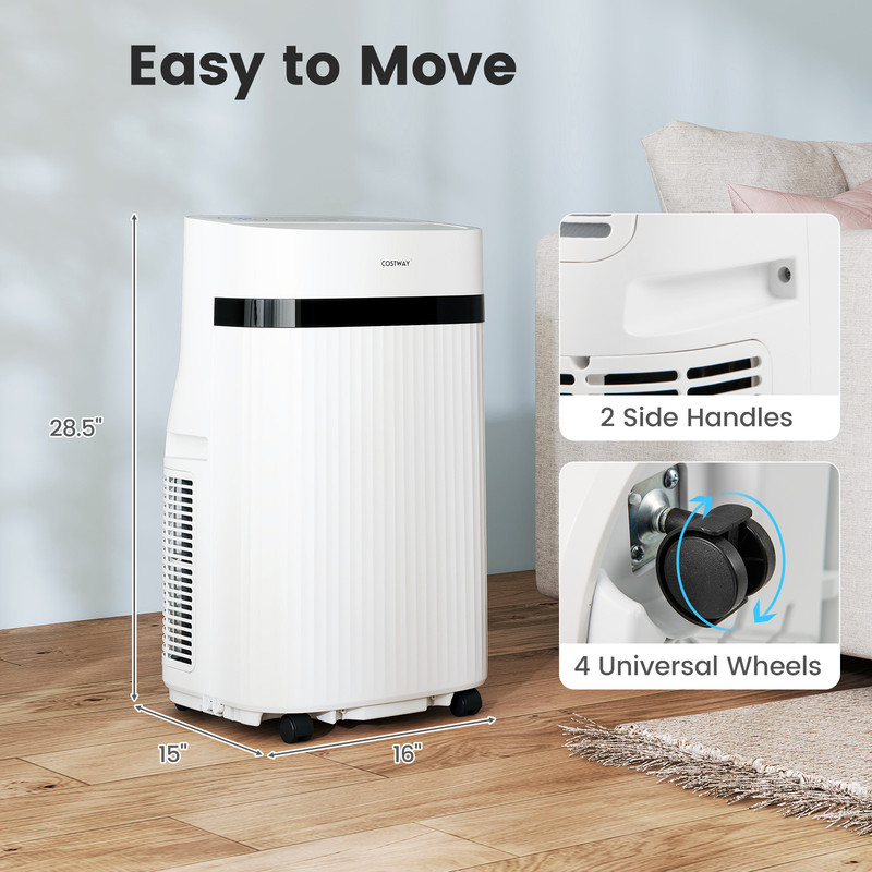12000 BTU Portable Air Conditioner 3in1 Cooling Fan Dehumidifier EnergySaving 3