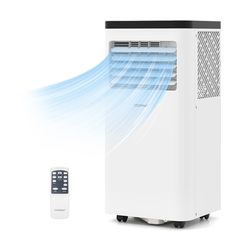 portable ac unit, 8000/10000 btu 3-in-1 floor air conditioner for home & office