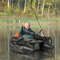 Portable Fishing Boat with 3 Detachable Storage Boxes, Camouflage Design for Anglers