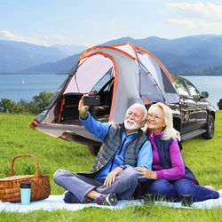 2-person portable pickup truck tent with carry bag, lightweight & waterproof