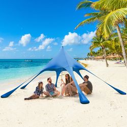 20 x 20 feet beach canopy tent with upf50+ sun protection & sand shovel, portable sun shelter