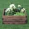 Square Raised Garden Bed for Flowers & Vegetables, Wood Planter Box for Seeds & Plants