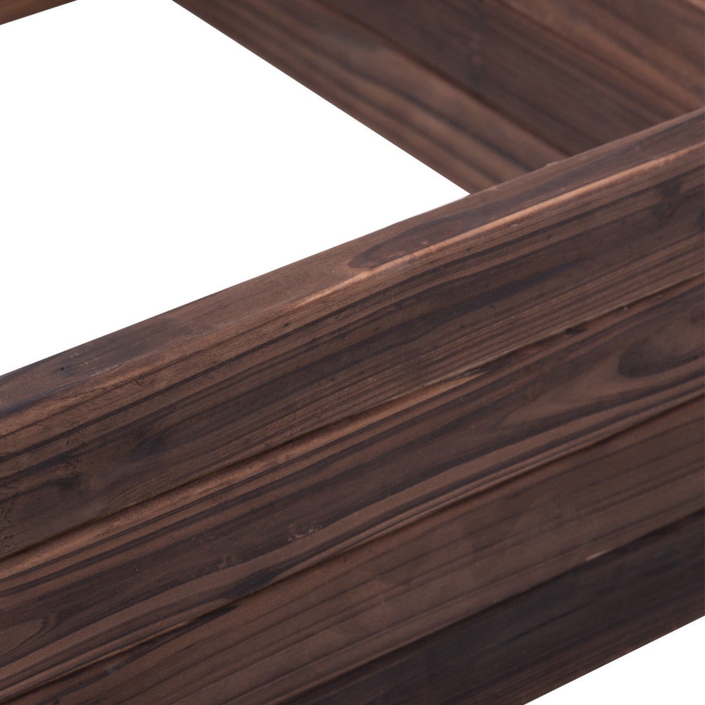 Square Raised Garden Bed for Flowers & Vegetables, Wood Planter Box for Seeds & Plants