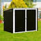 Outdoor Garbage Can Storage Shed,Horizontal Galvanized Steel Shed with Hydraulic Lid